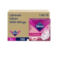 Bilde av Bind Libresse Ultra+ Wing dispenser refill uden parfume hvid 2x150stk,2 pk x 150 stk/krt Rengjøring - Personlig Pleie - Personlig pleie