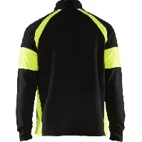 Bilde av Blåkläder Synlig genser, med kort glidelås, svart/High-Vis gul, størrelse XS Backuptype - Værktøj