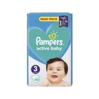 Bilde av Bleier PAMPERS Active Baby-Dry, Maxi pack, str 3, 6-10kg, 66 stk. Rengjøring - Personlig Pleie - Personlig pleie