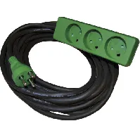 Bilde av Blue Electric kabelsett med jord, grønn/svart Lamper &amp; el > Kabel &amp; ledning