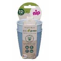 Bilde av Blå NIP Cherry Green 2.pk økologisk kopp - Babyklær