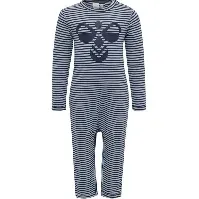 Bilde av Blå Stripete Hummel Loui Jumpsuit - Babyklær