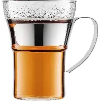 Bilde av Bodum ASSAM Kaffeglass med krom hank, 2 stk. - 0,35 l Kaffeglass