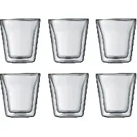 Bilde av Bodum Canteen Glass med Doble Vegger Small 6 stk Kaffeglass