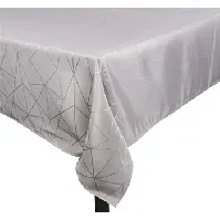 Bilde av Bordduk - 140x220 cm - Jacquardduk med geometrisk mønster i grått - Eksklusiv festduk Innredning , Til bordet , Jacquard vevd duk