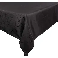 Bilde av Bordduk - 140x220 cm - Jacquardduk med geometrisk mønster i svart - Eksklusiv festduk Innredning , Til bordet , Jacquard vevd duk