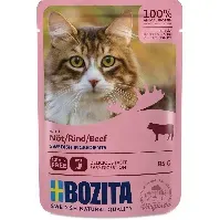Bilde av Bozita Biter i Saus med Biffkjøtt 85 g Katt - Kattemat - Våtfôr