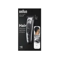 Bilde av Braun HC7390, Sort, Grå, 3 mm, 3,5 cm, Hode, 5 år, Batteri Hårpleie - Skjegg/hårtrimmer - Skjeggtrimmer