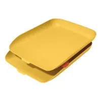 Bilde av Brevbakkesæt Leitz Cosy gul med 2 stk. Arkivering - Brevsortering - Brevkurver