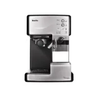 Bilde av Breville PrimaLATTE, Kombi-kaffemaskin, 1,5 l, Kaffe pute, Malt kaffe, Sort, Rustfritt stål Kjøkkenapparater - Kaffe - Espressomaskiner