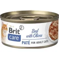 Bilde av Brit Care Cat Beef Paté with Olives 70g - (24 pk/ps) Kjæledyr - Katt - Kattefôr