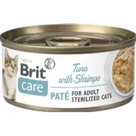 Bilde av Brit Care Cat Sterilized. Tuna Paté with Shrimps 70g - (24 pk/ps) Kjæledyr - Katt - Kattefôr
