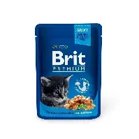Bilde av Brit Premium Porsjonsposer Med kyllingbiter for kattunger Katt - Kattemat - Våtfôr