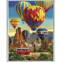 Bilde av Broderipakke Bilde Luftballonger Strikking, pynt, garn og strikkeoppskrifter