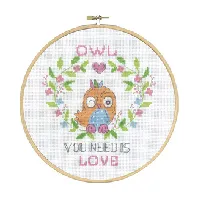 Bilde av Broderipakke Bilde Owl you need Strikking, pynt, garn og strikkeoppskrifter