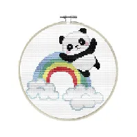 Bilde av Broderipakke Bilde Panda Strikking, pynt, garn og strikkeoppskrifter