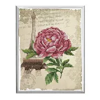 Bilde av Broderipakke Bilde Romantiske Blomster Strikking, pynt, garn og strikkeoppskrifter
