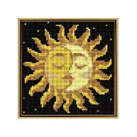 Bilde av Broderipakke Bilde Solen & Månen Strikking, pynt, garn og strikkeoppskrifter