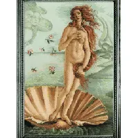 Bilde av Broderipakke Bilde Venus Fødsel Strikking, pynt, garn og strikkeoppskrifter