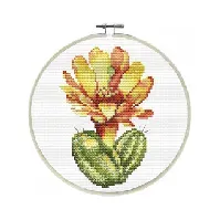 Bilde av Broderipakke Bilde Yellow Cactus Strikking, pynt, garn og strikkeoppskrifter