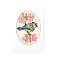Bilde av Broderipakke Kort Fugl Strikking, pynt, garn og strikkeoppskrifter