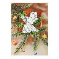 Bilde av Broderipakke Kort Juleengel 1-pk Strikking, pynt, garn og strikkeoppskrifter