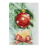 Bilde av Broderipakke Kort Juletrekule 1-pk Strikking, pynt, garn og strikkeoppskrifter