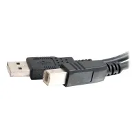 Bilde av C2G 6.6ft USB A to USB B Cable - USB A to B Cable - USB 2.0 - Black - M/M - USB-kabel - USB (hann) til USB-type B (hann) - USB 2.0 - 2 m - svart PC tilbehør - Kabler og adaptere - Datakabler