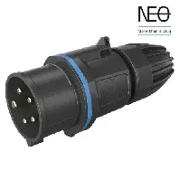 Bilde av CEE Plug Neo 16A 3P 230V blå, 6H med skruklemme, IP54 Kontakt