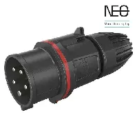 Bilde av CEE Plugg Neo 16A 5P 400V rød, 6H med fjærklemme, IP54 Kontakt