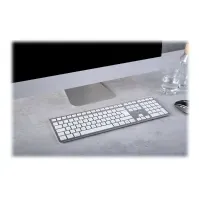 Bilde av CHERRY KW 9100 SLIM - Tastatur - trådløs - 2.4 GHz, Bluetooth 4.0 - Pan Nordic - tastsvitsj: CHERRY SX - hvit, sølv PC & Nettbrett - PC tilbehør - Tastatur