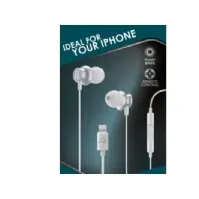 Bilde av CL øreplugs In-Ear - Mikrofon & svarknap på ledning, gummipropper, lightning stik Tele & GPS - Mobilt tilbehør - Diverse tilbehør