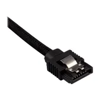 Bilde av CORSAIR Premium Sleeved - SATA-kabel - Serial ATA 150/300/600 - SATA (hann) til SATA (hann) - 30 cm - svart PC tilbehør - Kabler og adaptere - Datakabler