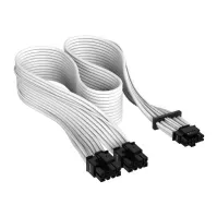 Bilde av CORSAIR Premium individually sleeved (Type 4, Generation 5) - Strømkabel - 12VHPWR (hunn) til 8-pins PCIe-strøm (hunn) - flat - hvit PC tilbehør - Kabler og adaptere - Strømkabler
