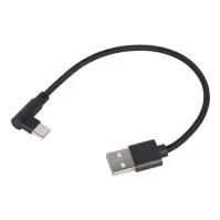 Bilde av Cablexpert - USB-kabel - USB-C (hann) vinklet til USB (hann) - USB 2.0 - 2.1 A - 20 cm - svart PC tilbehør - Kabler og adaptere - Datakabler
