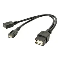 Bilde av Cablexpert - USB-kabel - USB (hunn) til Micro-USB type B - USB 2.0 OTG - 15 cm - formstøpt PC tilbehør - Kabler og adaptere - Datakabler