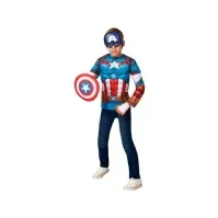Bilde av Captain America Deluxe Top udklædningssæt, 8-10 år Leker - Rollespill - Kostymer