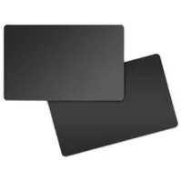 Bilde av Card, Food Safe PVC, 30 Mil Black/Black, Glossy, 500 / box Papir & Emballasje - Markering - Plast kort