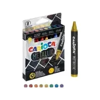 Bilde av Carioca Metallic voksstifter 8 farger CARIOCA Skole og hobby - Faste farger - Fargekritt til skolebruk