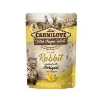 Bilde av Carnilove cat pouch rich in Rabbit enriched w/Marigold 85g - (24 pk/ps) Kjæledyr - Katt - Snacks til katt