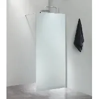 Bilde av Cassøe Slim dusjvegg, 70 cm, frostet glass, aluminium profil Baderom > Dusjen