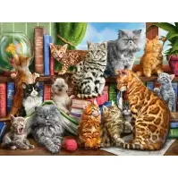 Bilde av Castorland Puzzle 2000 House of Cats Leker - Spill - Gåter