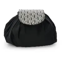 Bilde av Ceannis JLB Round Drawstring Bag M Black-White 27x16x17 cm Accessories - Toalettmappe