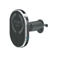 Bilde av Celly Ghost Super - Magnetbilholder for mobiltelefon - MagSafe, with wireless charging - svart Tele & GPS - Mobilt tilbehør - Diverse tilbehør