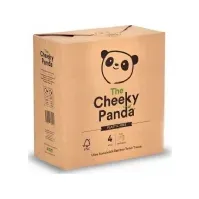 Bilde av Cheeky Panda Tre-lags bambus toalettpapir, 4 papirruller - Cheeky Panda Rengjøring - Tørking - Toalettpapir og dispensere