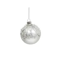 Bilde av Christmas_To Glass Ornaments. Silver. 8 Cm. 4 Pcs Belysning - Annen belysning - Julebelysning