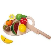 Bilde av Classic World frugt velcro legesæt - Træ legemad (24+ M) Leker - Rollespill - Leke kjøkken og mat