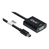 Bilde av Club 3D CAC-2113 - Video adapter - Mini DisplayPort (hann) til HD-15 (VGA) (hunn) - DisplayPort 1.1a - 22.86 cm - 1080p-støtte, aktiv, 1920 x 1200 (WUXGA)-støtte - svart PC tilbehør - Kabler og adaptere - Adaptere