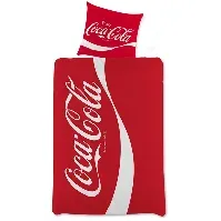 Bilde av Coca Cola sengetøy - 140x200 cm - 2 i 1 sengesett - 100% bomull Sengetøy , Barnesengetøy , Barne sengetøy 140x200 cm
