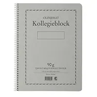 Bilde av Collegeblokk A4 90g 70 blad ulinj TF 5 Stk Kontorrekvisita,Blokk og papir